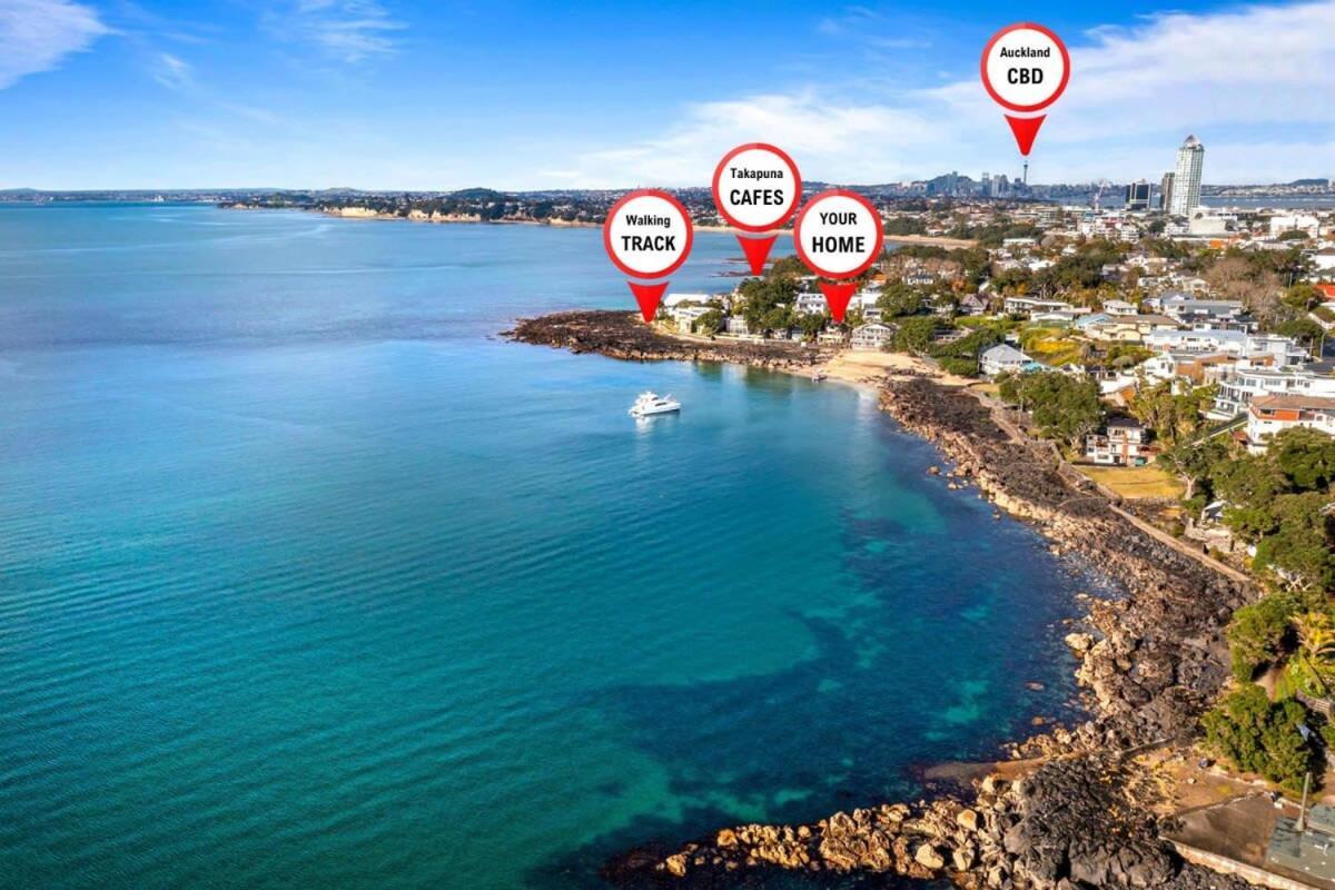 Takapuna Beachfront W Stunning Views Auckland Bagian luar foto